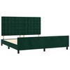vidaXL Estrutura de cama sem colch&atilde;o 160x200 cm veludo verde-escuro
