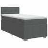 vidaXL Cama box spring com colch&atilde;o Cinzento-Escuro 90 x 190 cm Tecido