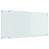 vidaXL Painel de cozinha 2 pcs Branco 110 x 60 cm vidro temperado