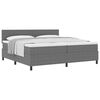 vidaXL Cama Box Manual Cinza Claro e Branco 203 x 200 x 88 cm