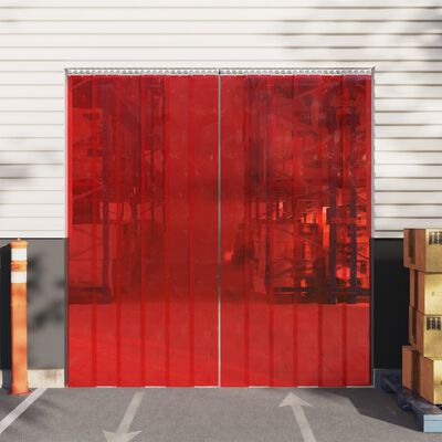 vidaXL Cortina de porta 200 mm x 1,6 mm 10 m PVC vermelho