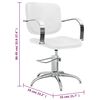 vidaXL Cadeira de cabeleireiro couro artificial branco