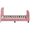 vidaXL Estrutura de Cama Infantil com Cabeceira Rosa 80 x 160 cm