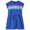 vidaXL Vestido de crian&ccedil;a com cord&atilde;o azul-cobalto 128