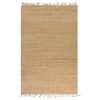 vidaXL Tapete de juta tecido &agrave; m&atilde;o 120x180 cm natural