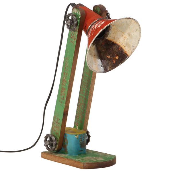 vidaXL Candeeiro de secret&aacute;ria 25 W 23x13x52 cm E27 multicolorido