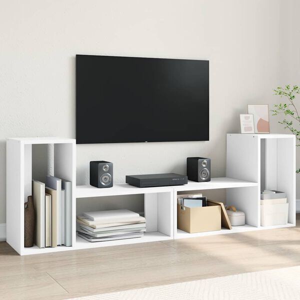 vidaXL M&oacute;veis de TV 2 pcs 75x30x50 cm derivados de madeira branco