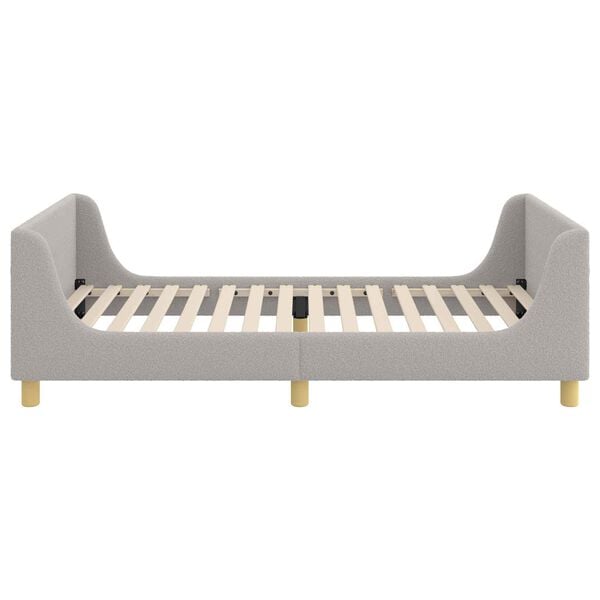 vidaXL Estrutura de Cama Infantil com Cabeceira Cinzento-claro