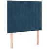 vidaXL Cabeceira Azul Escuro 90x5x118/128 cm Veludo