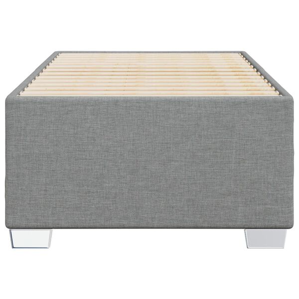 vidaXL Estrutura de cama sem colch&atilde;o 80x200 cm tecido cinzento-claro