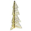 vidaXL &Aacute;rvore de Natal 160 LED Branco quente 150 cm Vime