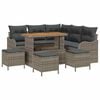 vidaXL Conjunto de Sof&aacute; de Jardim 9 unid. 8-N&uacute;mero de lugares Cinzeto