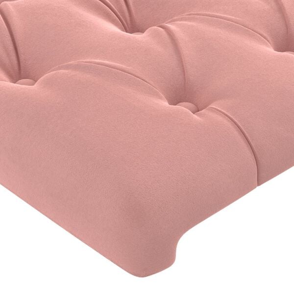 vidaXL Cabeceiras rosa 200x7x78/88 cm veludo