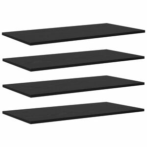 vidaXL Estante de Prateleira 4 pcs Preto 80 x 40 x 1,5 cm