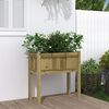 vidaXL Vaso/floreira de jardim com pernas 70x31x70 cm pinho impregnado