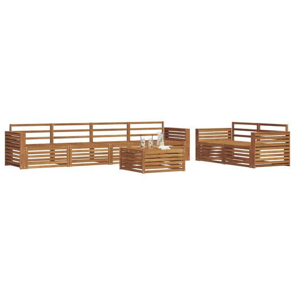 vidaXL Conjunto de Sof&aacute;s para Exterior 7 pcs Natural