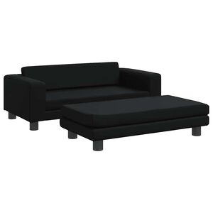 vidaXL Cama para c&atilde;es com extens&atilde;o 100x50x30 cm couro artificial preto