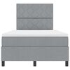 vidaXL Cama Box com colch&atilde;o com led Cinzento-claro 120 x 200 cm tecido