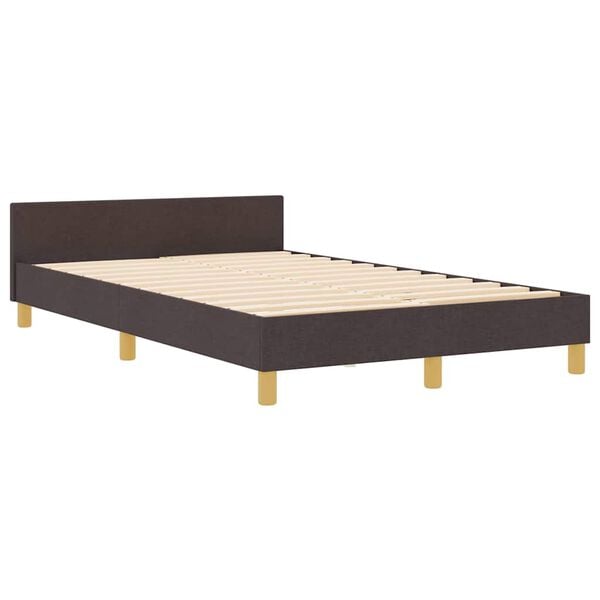 vidaXL Estrutura da Cama Castanho escuro 120 x 190 cm tecido