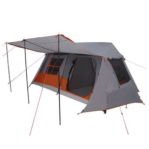 vidaXL Tenda t&uacute;nel Cinza e Laranja 400 x 278 x 182 cm