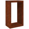 vidaXL Rack de lenha 60x40x100 cm a&ccedil;o resistente &agrave;s intemp&eacute;ries