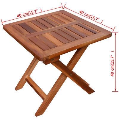 vidaXL Espreguiçadeiras com mesa 2 pcs madeira acácia maciça