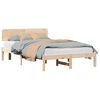 vidaXL Estrutura da Cama com cabeceira Natural 120 x 200 cm