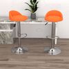 vidaXL Bancos de bar 2 pcs couro artificial laranja