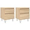 vidaXL Mesas de cabeceira 2pcs derivados de madeira carvalho sonoma