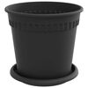 vidaXL Vasos de Plantas 24 pcs Preto &Oslash; 17 x 14 cm Pl&aacute;stico