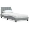 vidaXL Cama com colch&atilde;o Hanko 80x200 cm tecido cinzento-claro