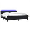 vidaXL Cama box spring c/ colch&atilde;o e LED 200x210 cm veludo preto