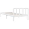 vidaXL Estrutura de cama 100x200 cm madeira pinho maci&ccedil;o branco