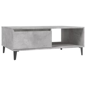vidaXL Mesa de centro 90x60x35 cm derivados madeira cinzento cimento