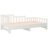 vidaXL Sofá-cama de puxar 2x(80x200) cm pinho maciço branco