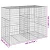 vidaXL Cesto gabião com cobertura 200x100x150 cm ferro galvanizado