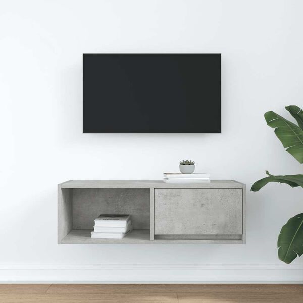 vidaXL M&oacute;vel de TV 80x31x25,5 cm derivados de madeira cinza cimento