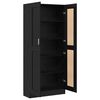 vidaXL Gabinete de Livros Carvalho Preto 82,5 x 30,5 x 185 cm