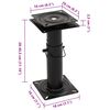 vidaXL 2 pcs pedestal p/ banco de barco ajust&aacute;vel girat&oacute;rio a 360&deg; a&ccedil;o