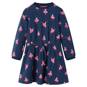 vidaXL Vestido de crian&ccedil;a azul-marinho 104