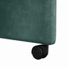 vidaXL Cadeiras de Jantar com Rodas 2 pcs Verde-escuro 58 x 67 x 97 cm