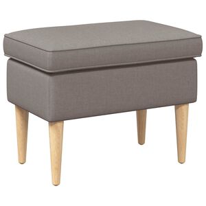 vidaXL Pufe para os P&eacute;s Cinzento-acastanhado 55 x 35 x 41 cm