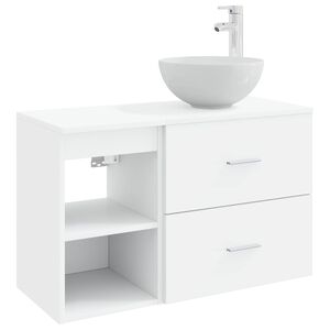 vidaXL Conjunto de M&oacute;veis para Banheiro 2 unid. Branco