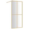 vidaXL Divis&oacute;ria de chuveiro 80x195 cm vidro transparente ESG dourado