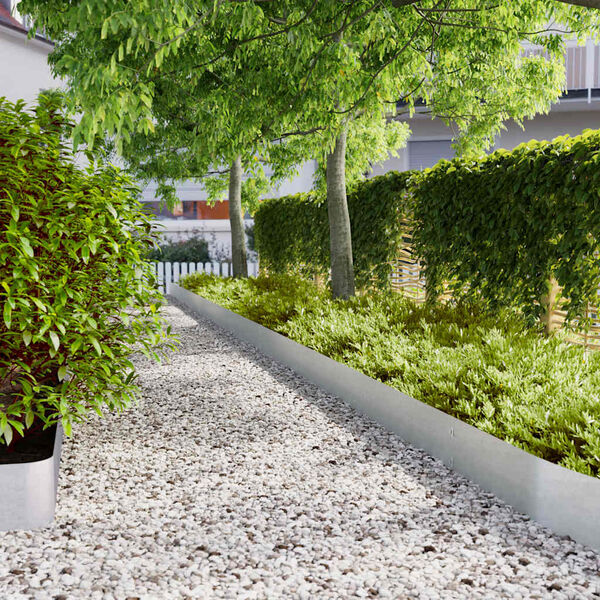 vidaXL Bordas de relvado 30 unid 20x103 cm a&ccedil;o galvanizado