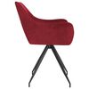 vidaXL Cadeiras de jantar 2 pcs veludo vermelho tinto
