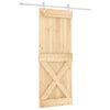 vidaXL Porta Deslizante Natural e Branco 80 x 210 cm