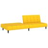 vidaXL Sof&aacute;-cama de 2 lugares com apoio de p&eacute;s veludo amarelo