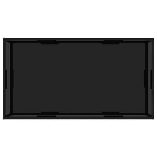 vidaXL Mesa de centro 120x60x35 cm vidro temperado preto