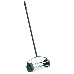 vidaXL Rolo de Grama Puxado com Grampos de Aera&ccedil;&atilde;o Verde 127,5 x 44 cm